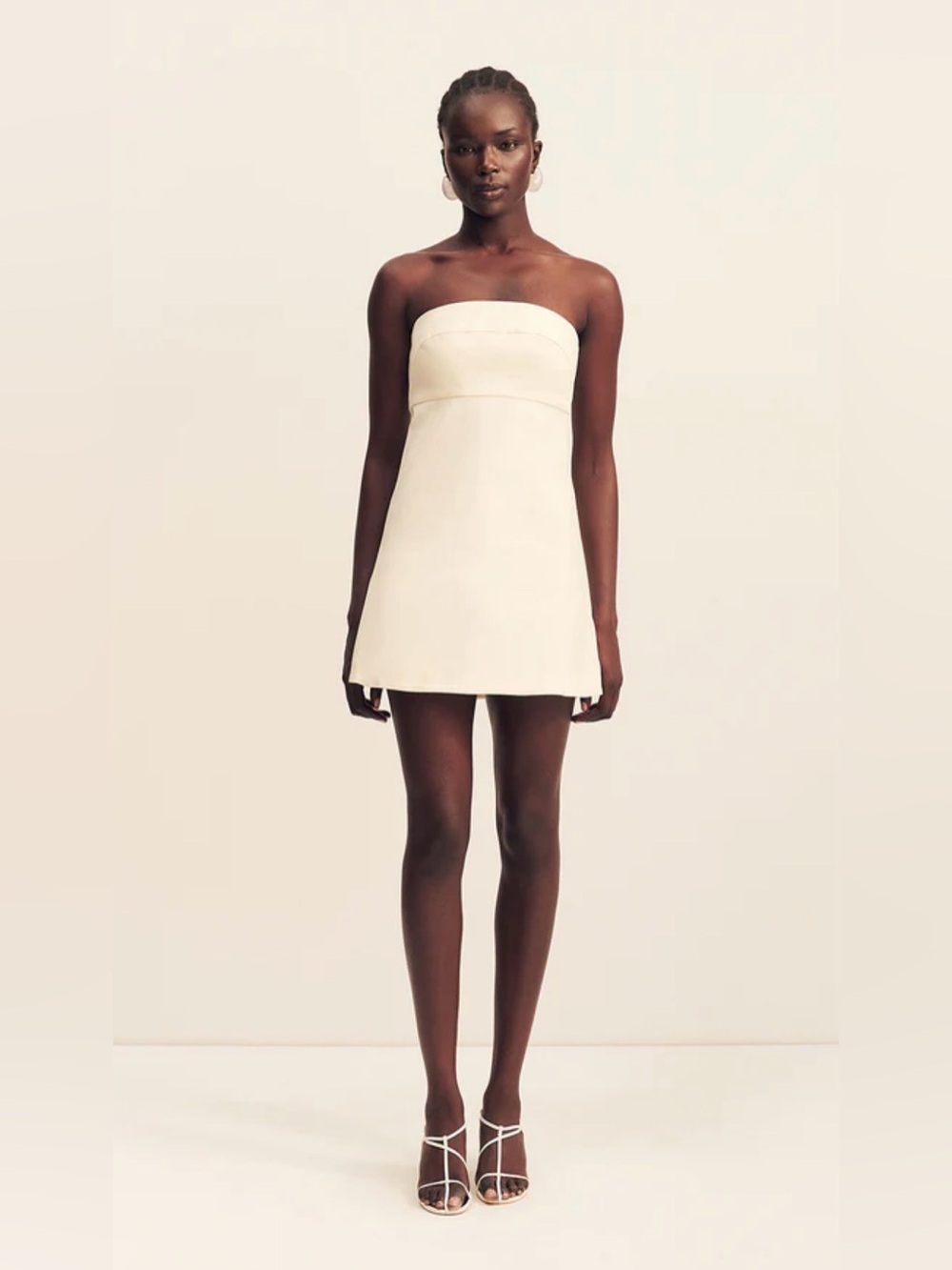 Shona Joy - Strapless Mini Dress in Cream